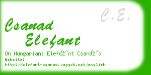 csanad elefant business card
